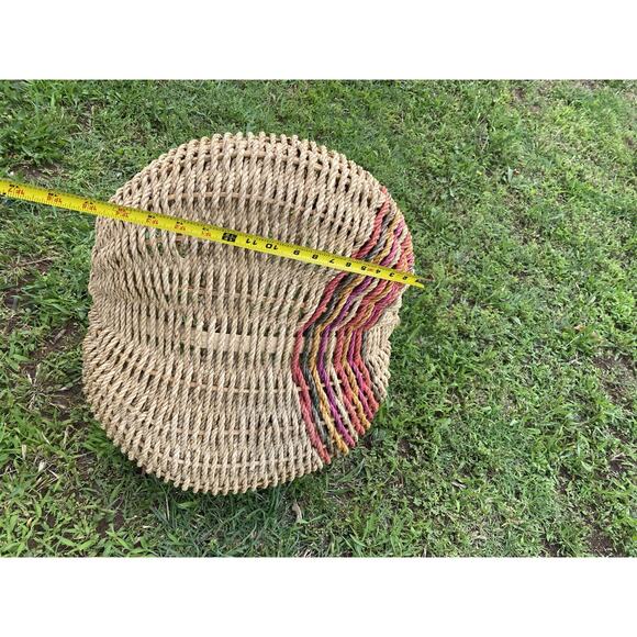 Vintage Buttocks Butt Basket Southwestern Stripe Egg Farm Flower Gathering 20" - Picture 16 of 16
